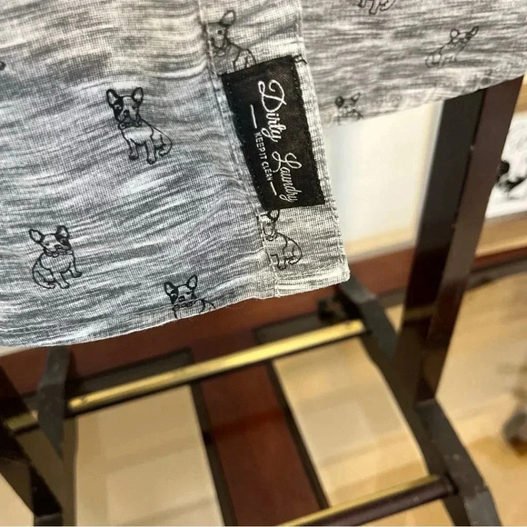 Dirty laundry Boys Size 18 French Bulldog short sleeve 100% cotton Shirt - Picture 5 of 6